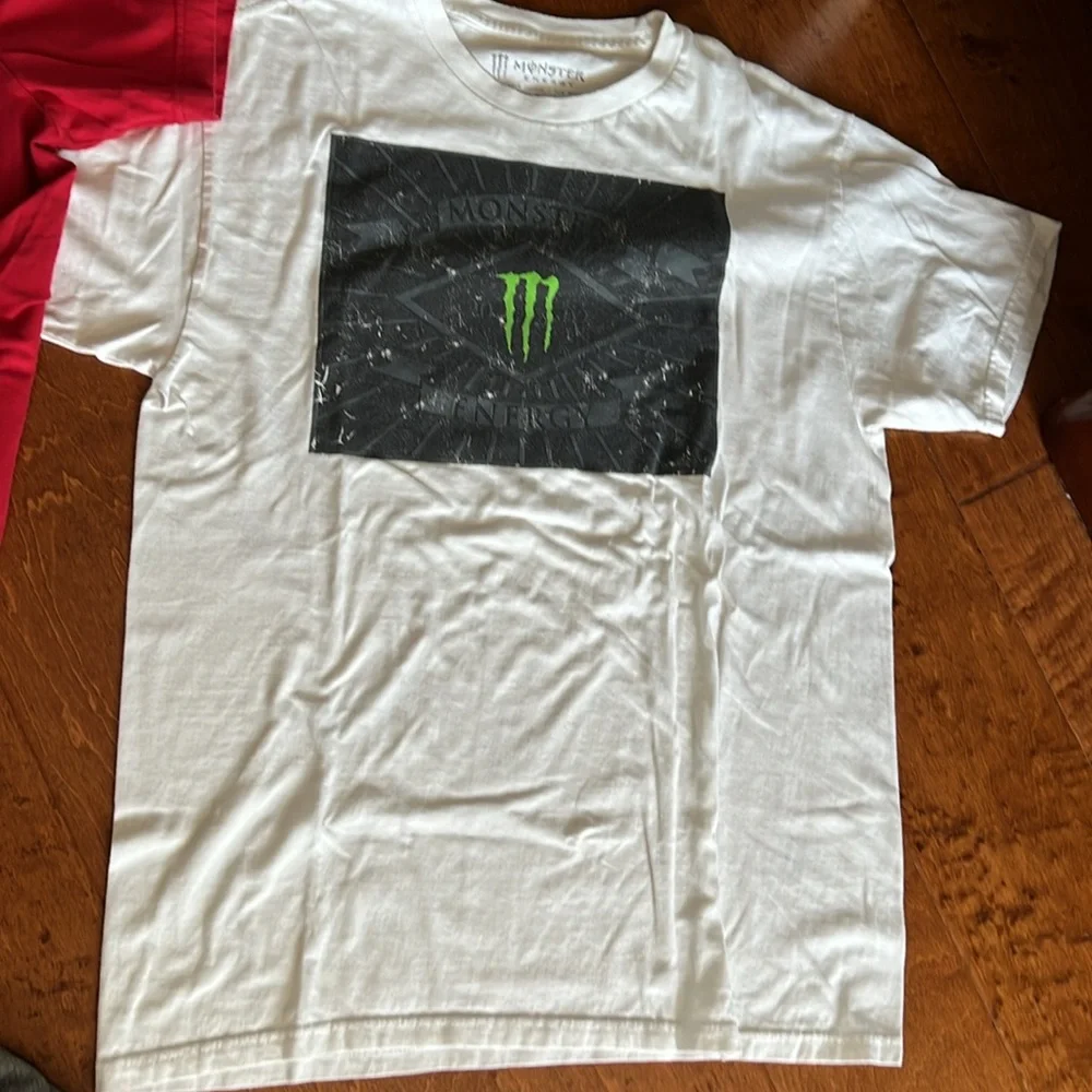 Bundle 2 tees - 1 - Nike just do it running 2- monster energy size Medium